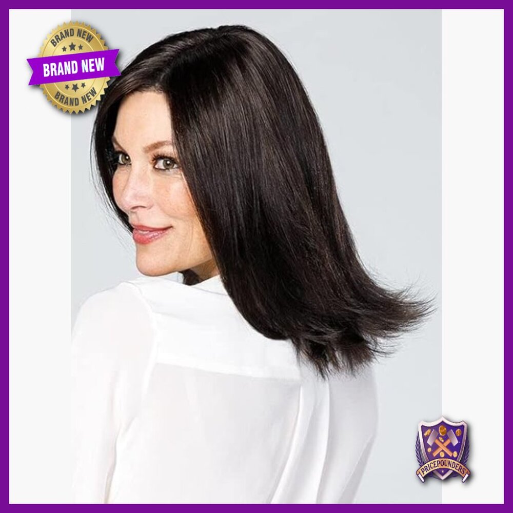 Human Hair Topper 12" Length Lace Front Clip-In Full Base Wig
